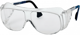 Очки UVEX™ ВИЗИТОР (9161005) (РС), прозрачные, Supravision Sapphire, оправа: прозрачная с синим