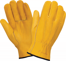 Перчатки ДРАЙВЕР К, (RL6/0140), кожа класс А+, без подкладки, резинка для удерживания
