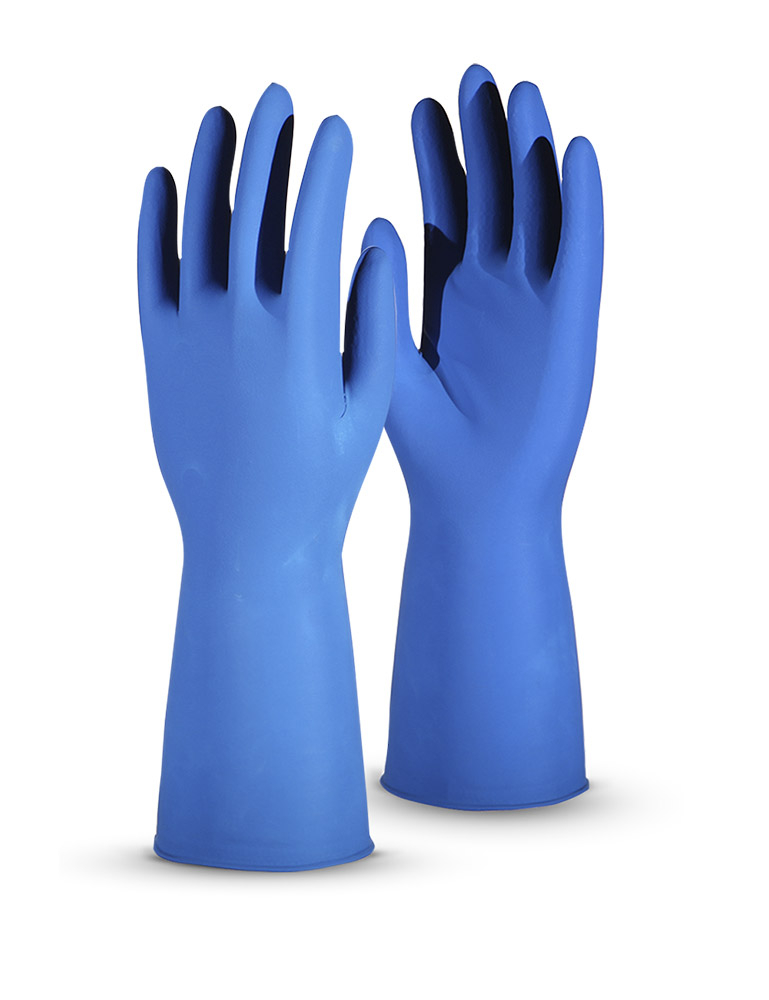 Перчатки ЭКСПЕРТ УЛЬТРА+, (LO-PF-54), латекс 0,28 мм, без пудры, синий