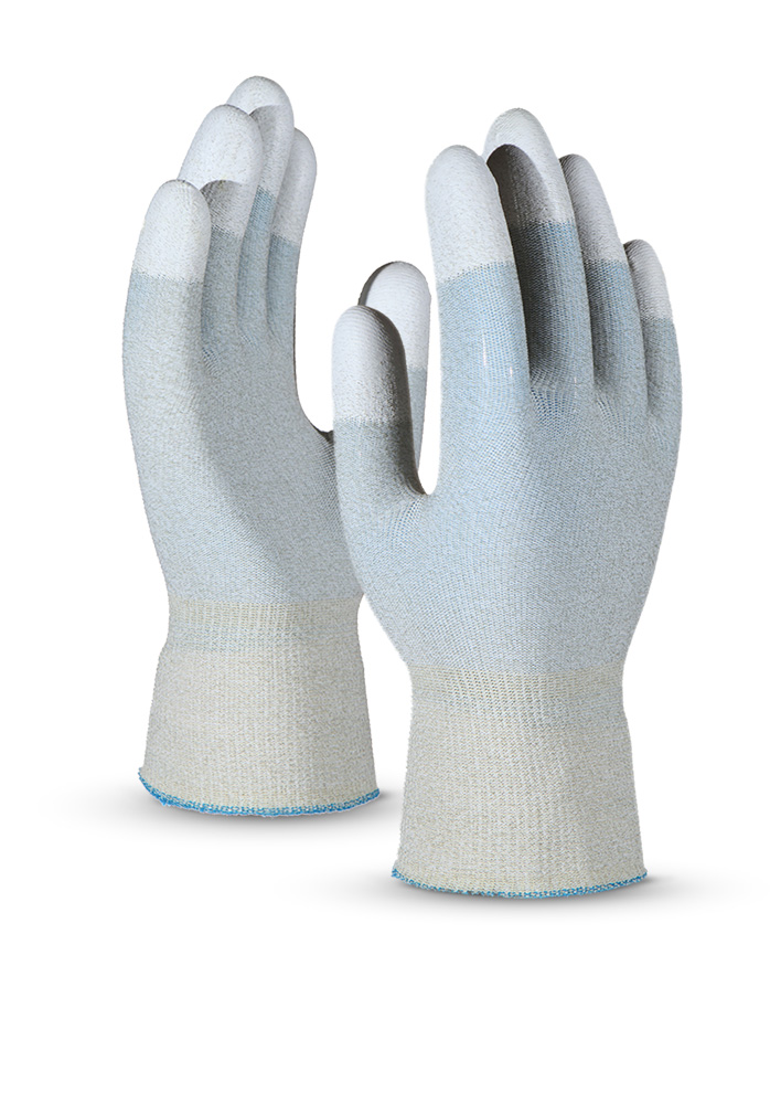 Перчатки МИКРОСТАТИК, (TPU-52), антистатичные, полиуретан на пальцах