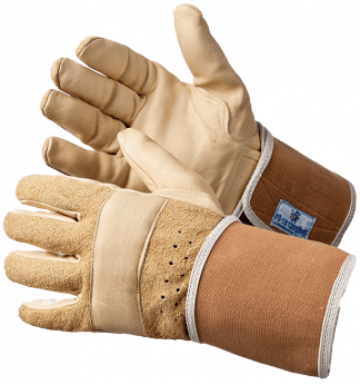 Перчатки АМПАРО™ ВИБРОСТАТ-01, (417712), кожа, AirGel®, манжета Велкро