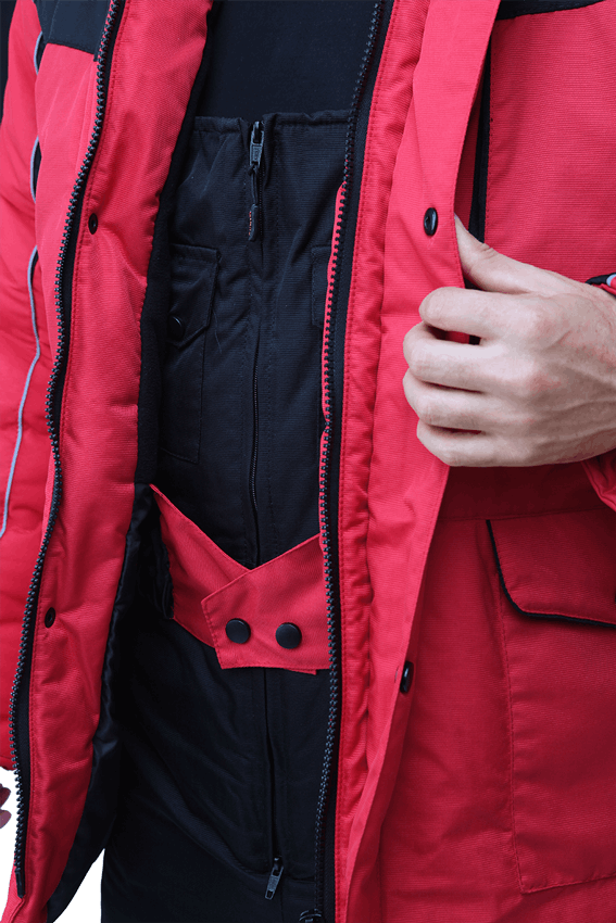 Куртка ДИКСОН утеплённая, красный-чёрный