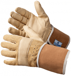 Перчатки АМПАРО™ ВИБРОСТАТ-01, (417712), кожа, AirGel®, манжета Велкро