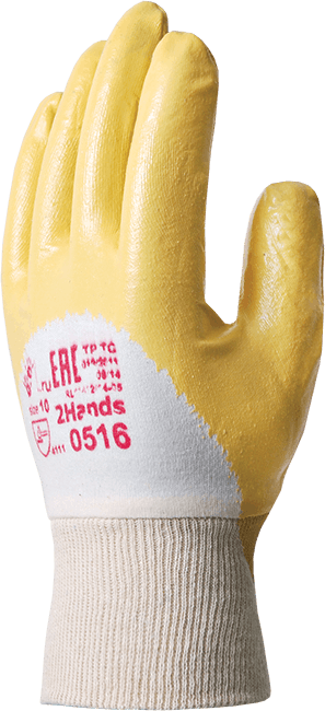 Перчатки НИТРИЛ ЛАЙТ, (0516/Р5005) с нитриловым покрытием, интерлок, частичный облив, резинка